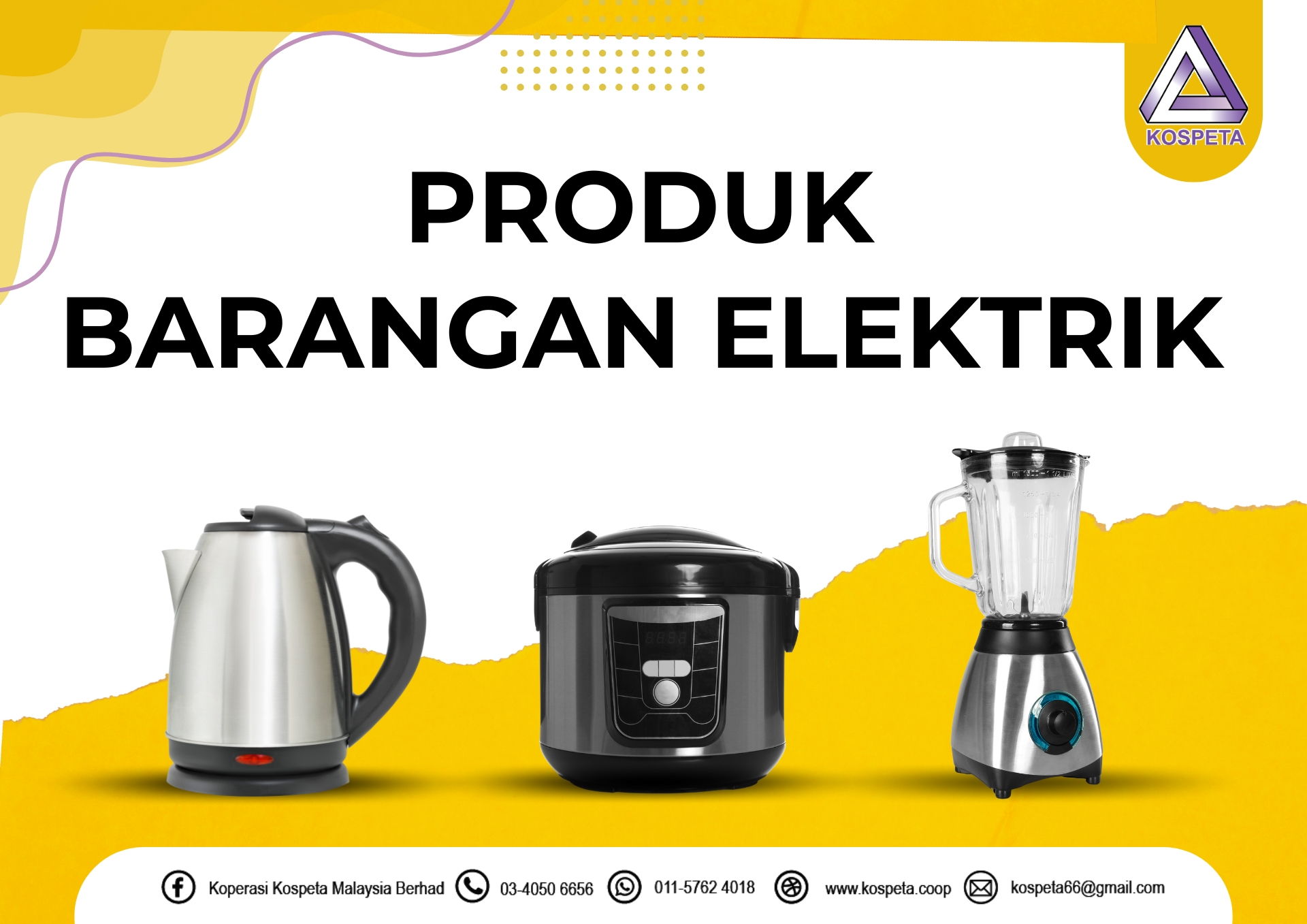 BARANGAN ELEKTRIK KOSPETA teh kospeta